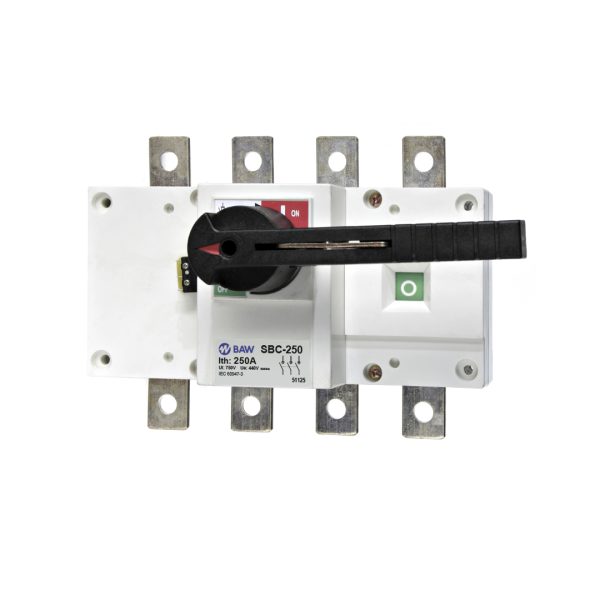 Seccionador rotativo Bajo Carga 250A 690V 3P (SBC-250). Con