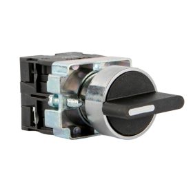 Selectora aro metálico cromado ∙ Maneta larga ∙ I-0-II ∙ Retorno automático ∙ Na+Na