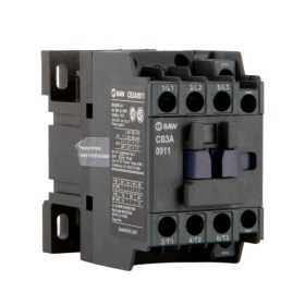 Contactor Tripolar BAW. 4kW AC3 9A 1Na+1Nc Bob: 380Vca 50-60Hz